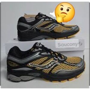 Saucony Mens Running Shoes Yellow Black Grid Cohesion size 8 men or 9.5 women